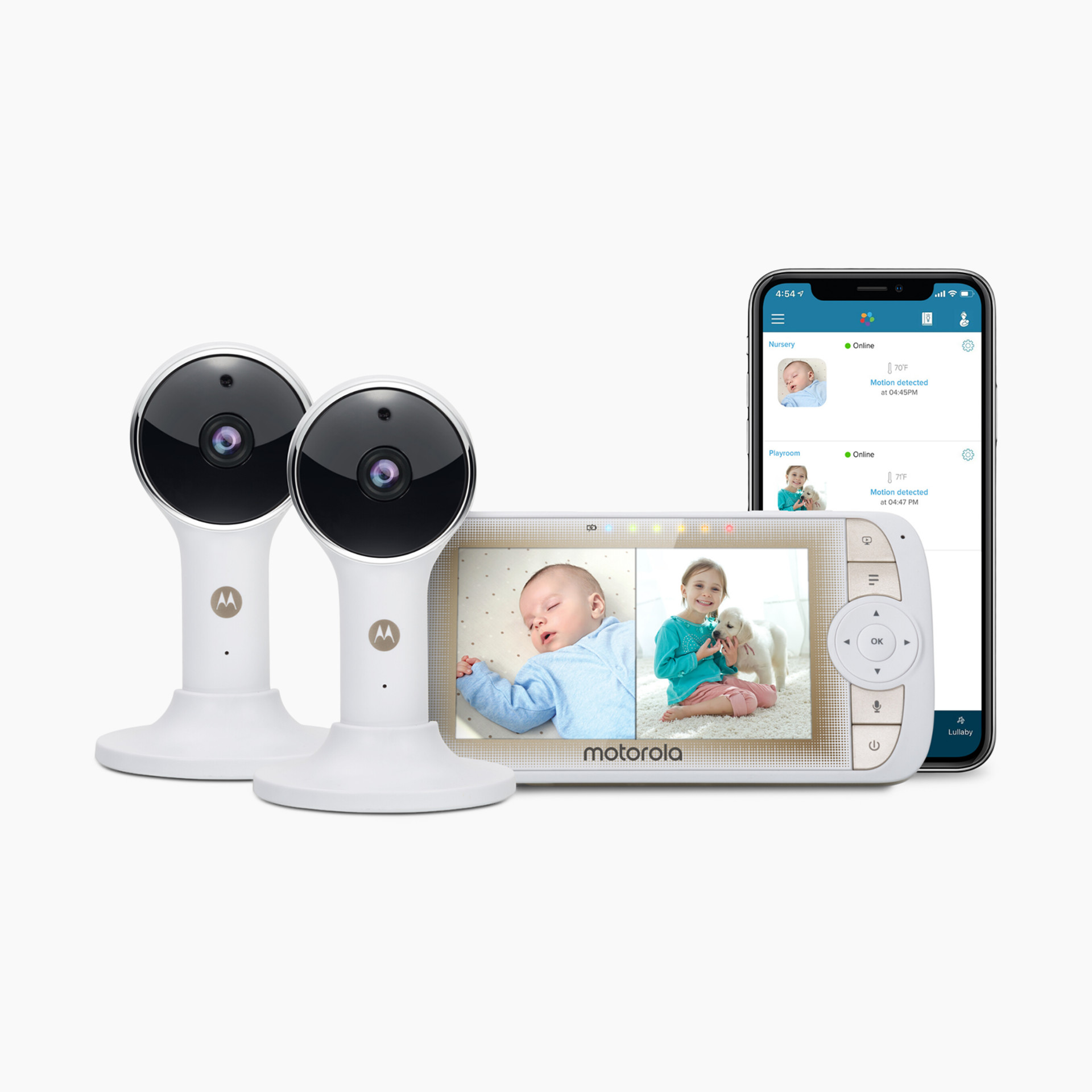 Motorola Lux65 5" WiFi Baby Monitor with 2 Cameras Digital PTZ