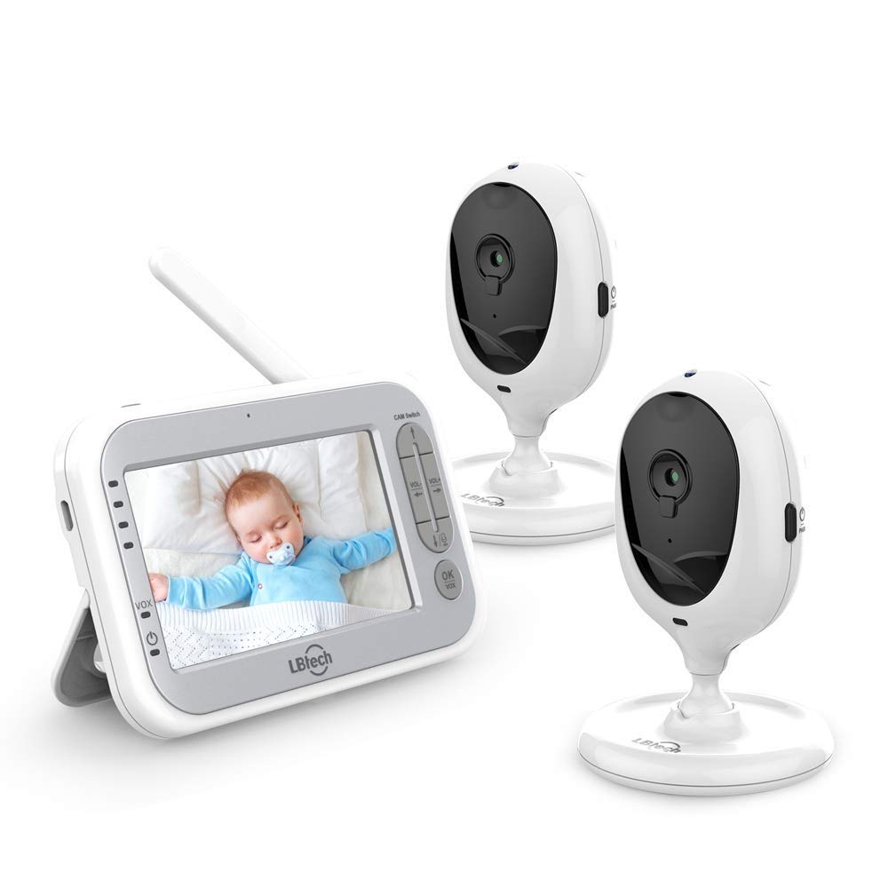Video Baby Monitor with Two Cameras and 4.3" LCD,Auto
