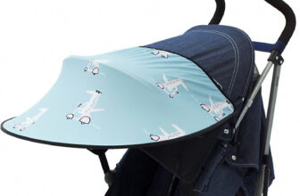 Leokid Sun Cap for Stroller - Minty Vespa Croc - UV protection boy