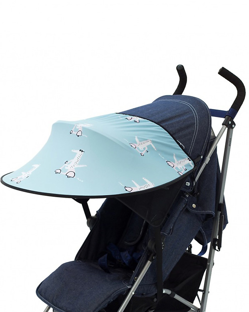 Leokid Sun Cap for Stroller - Minty Vespa Croc - UV protection boy