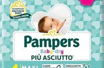 Pampers Baby Dry Maxi, 208 Pannolini, Taglia 4 Maxi (7-18 kg
