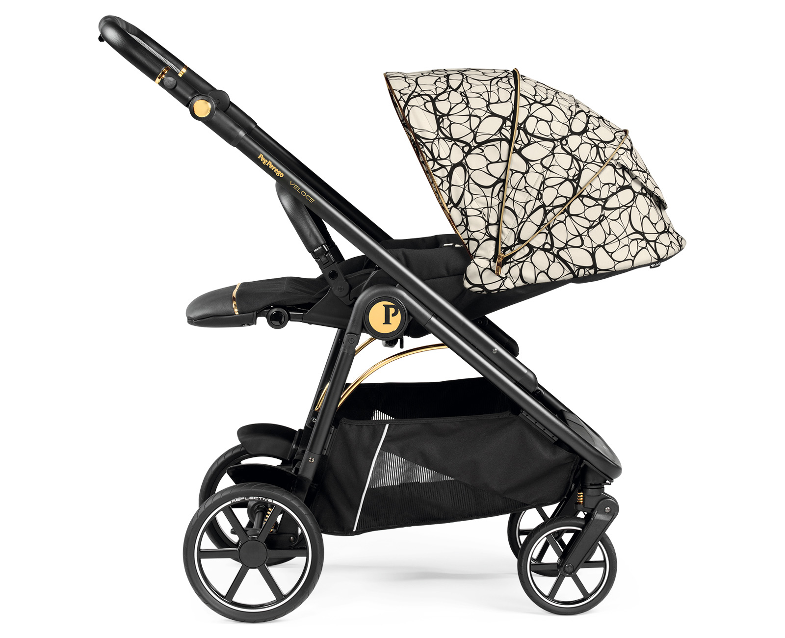 Peg Perego Veloce SLK Modular Graphic Gold Pushchair - Baby All